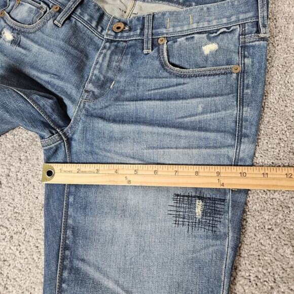 Madewell Jeans Womens 30X27.5 (Tag 28X34) Blue Rail Straight Grunge Boho - Picture 10 of 11